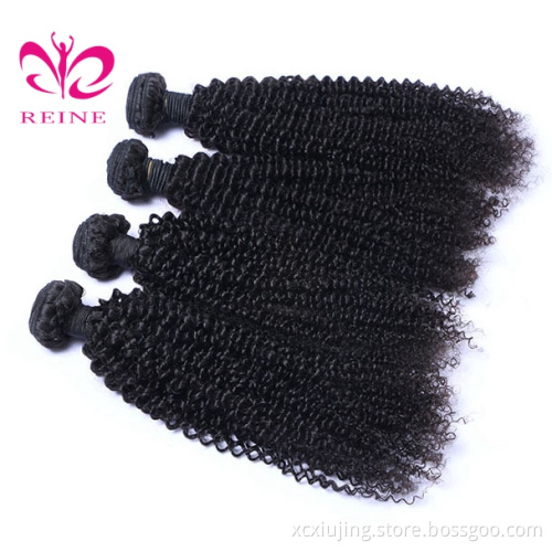 Kinky curly hair virgin Peruvian  hair Bundles 100% virgin hair bundles for black women